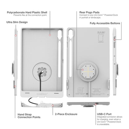 IntelliSkin® Thin-Case™ for Tab S10+, S9+ & S9 FE+ (Rear Pads) - Gray