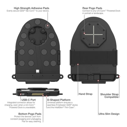 GDS® Tab-Conn™ for Folio Style Cases (D Shape & Rear Pogo Pads)