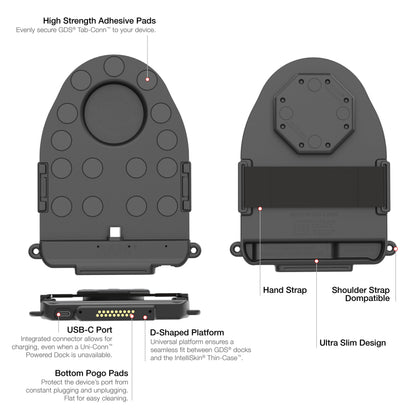 GDS® Tab-Conn™ for Folio Style Cases (D Shape Pogo Pads)