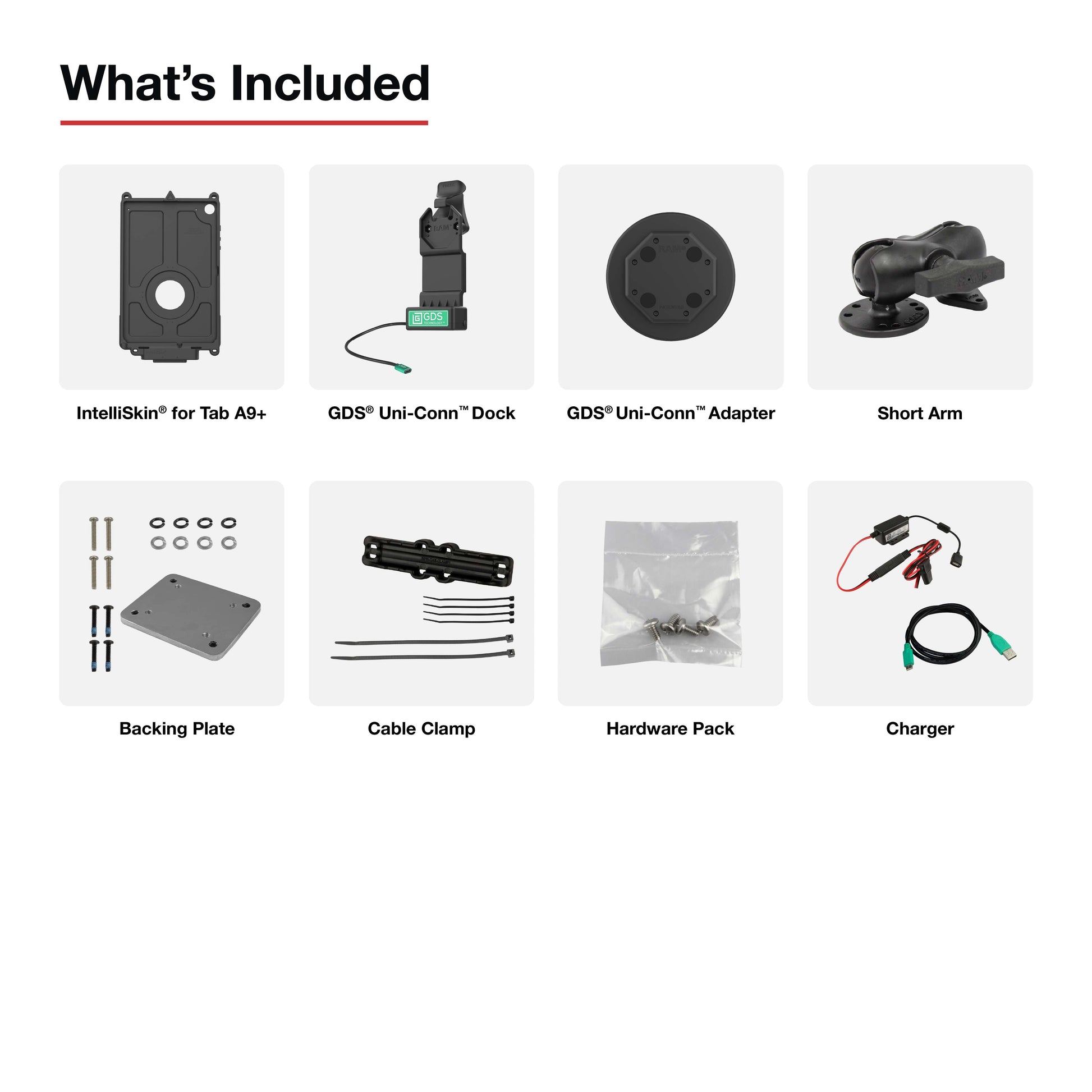 GDS® Uni-Conn™ Vehicle Bundle + Single USB-C for Samsung Tab A9+