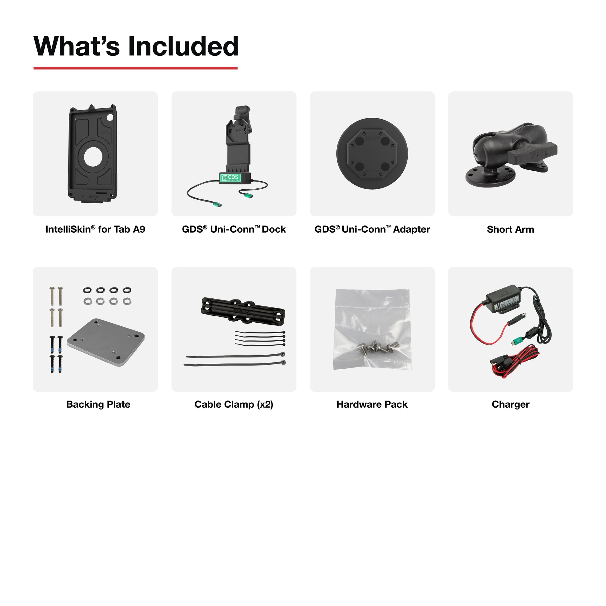 GDS® Uni-Conn™ Vehicle Bundle + Single USB-C for Samsung Tab A9