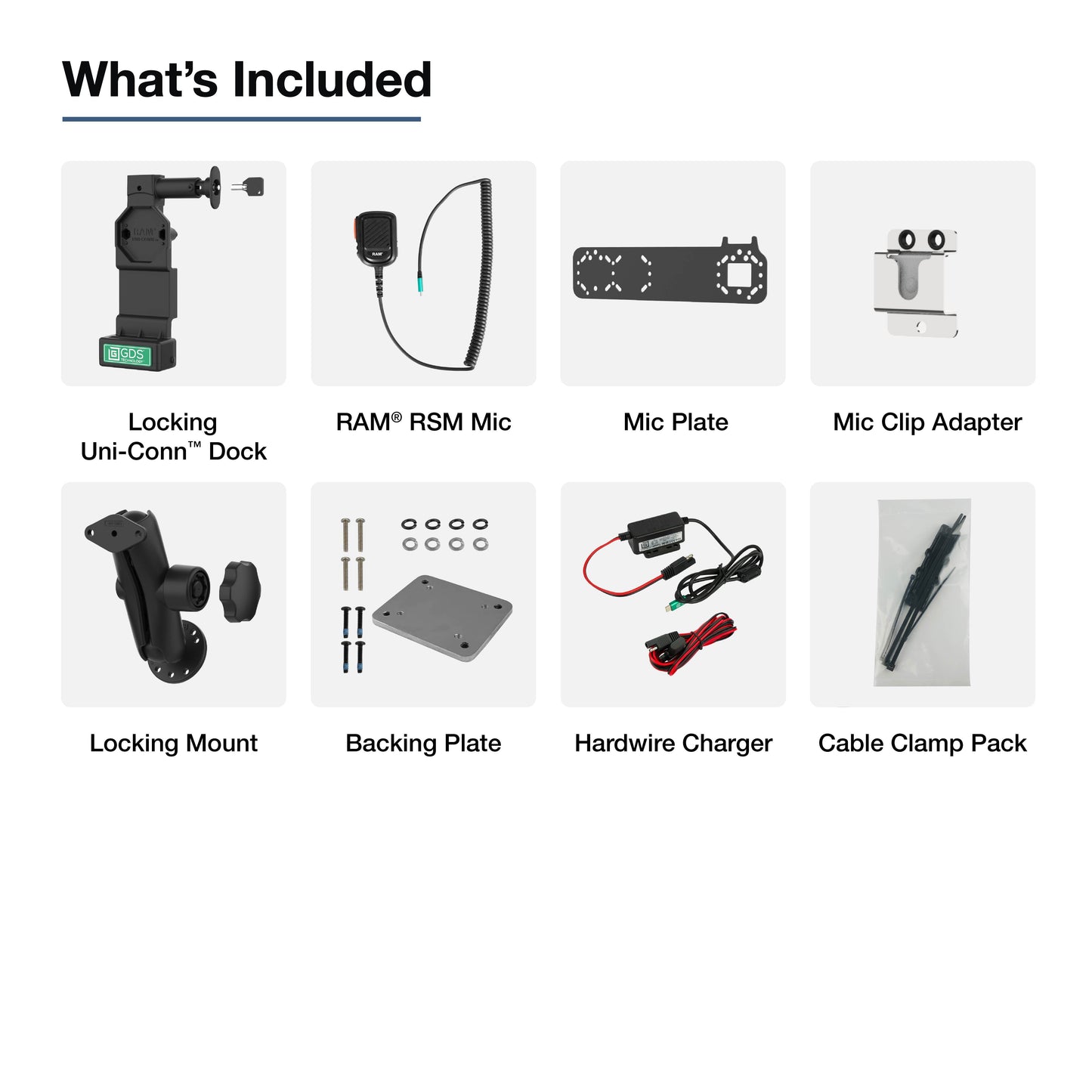 GDS® Uni-Conn™ Locking PTT Remote Speaker Mic Bundle for Zello