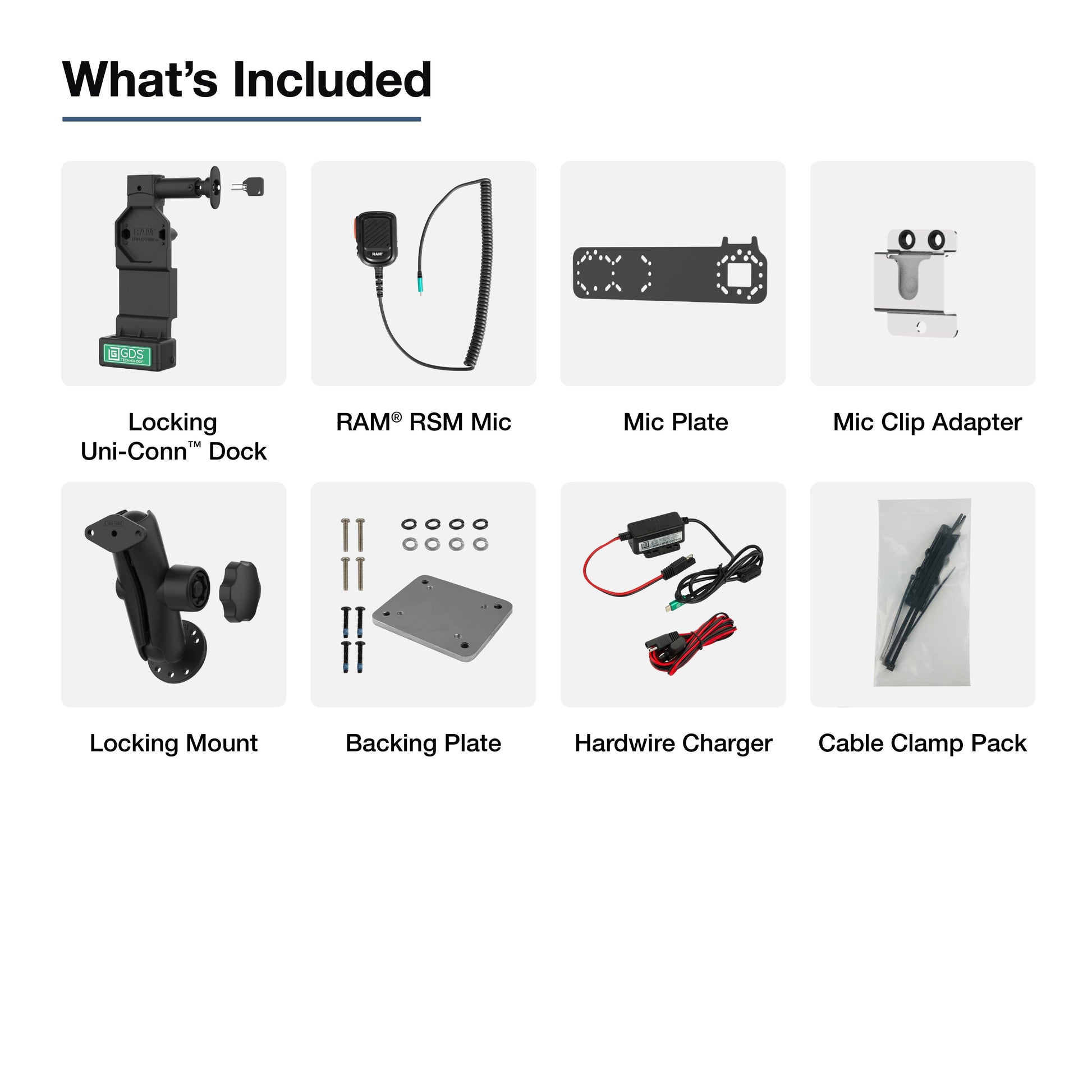 GDS® Uni-Conn™ Locking PTT Remote Speaker Mic Bundle for Zello