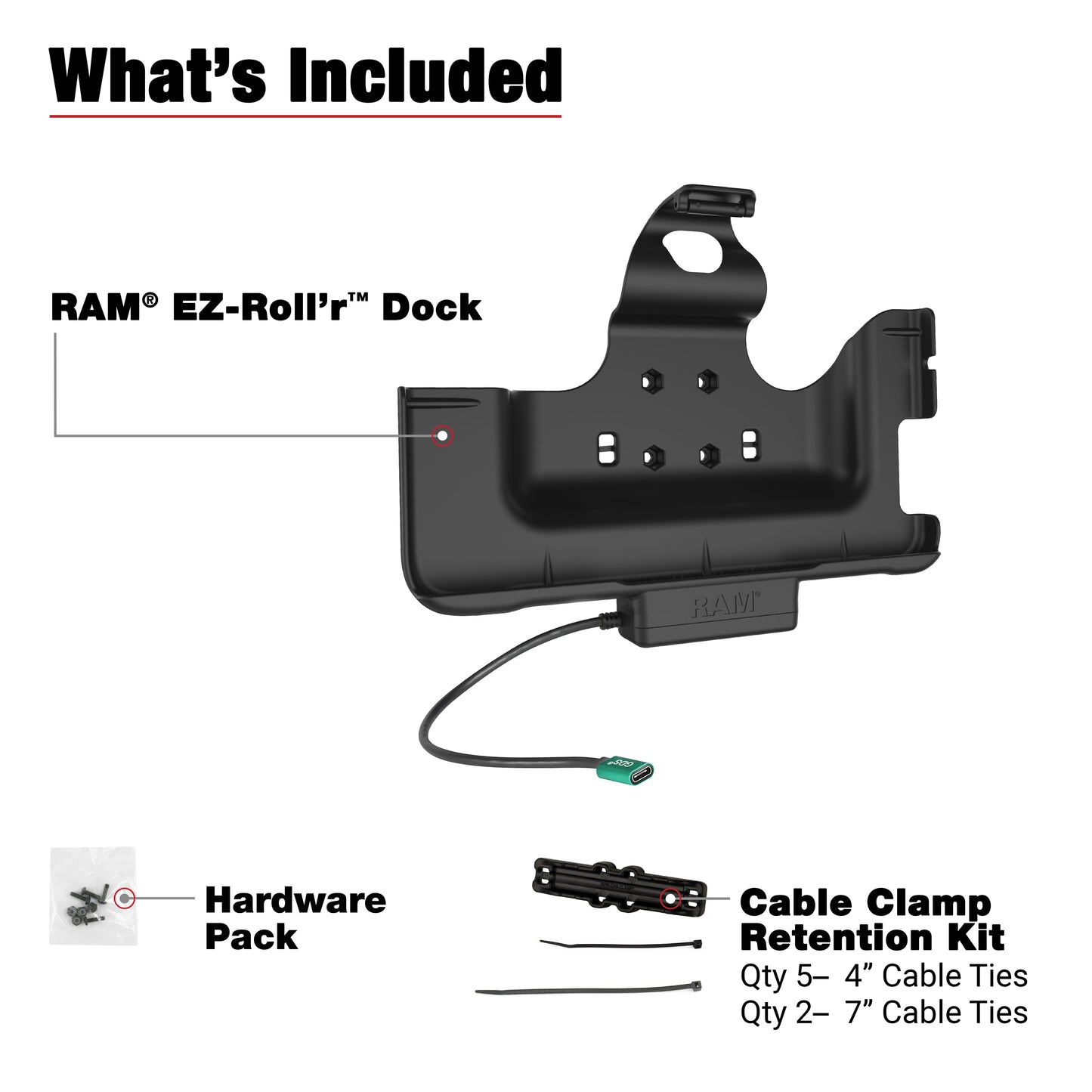RAM® USB-C Powered Dock for Samsung Tab Active5 Pro & 4 Pro