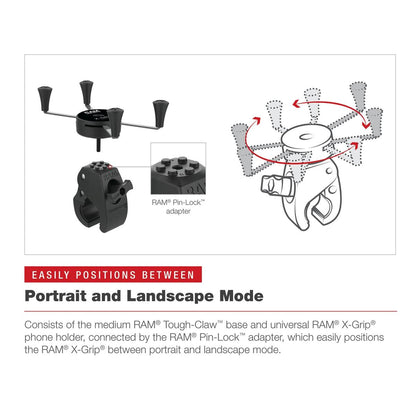 RAM-HOL-UN10-404-2U RAM X-Grip Large Phone Mount with L