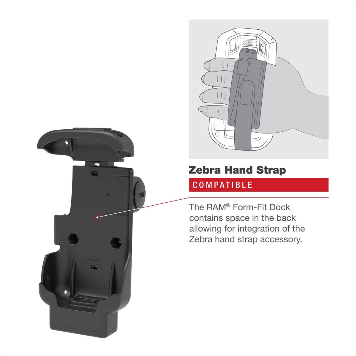 RAM Form-Fit Holder for Zebra TC73 &