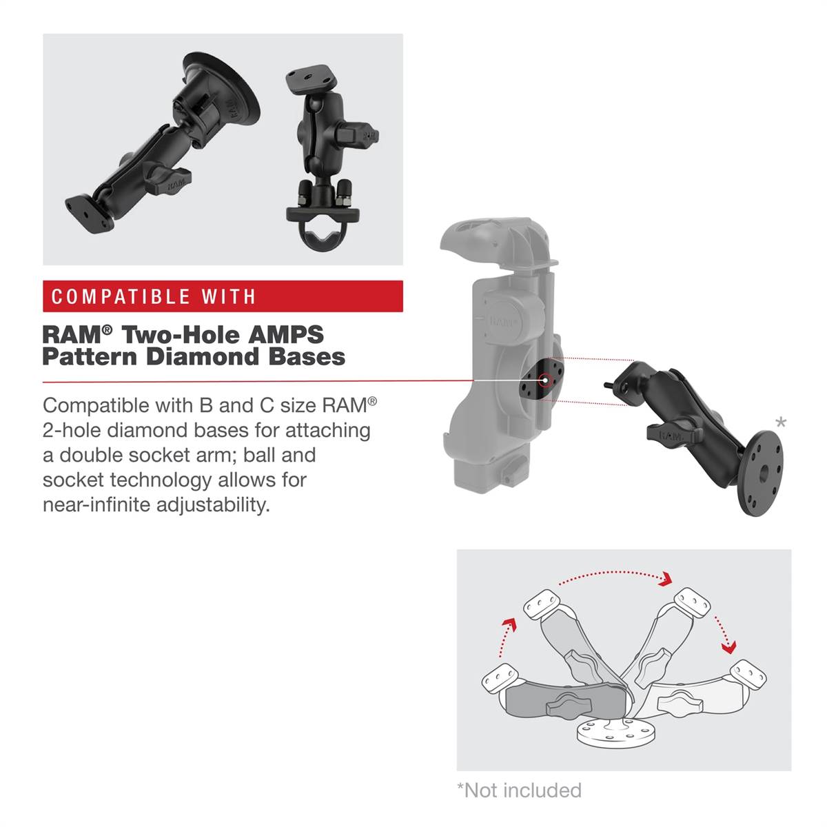 RAM Form-Fit Holder for Zebra TC73 &