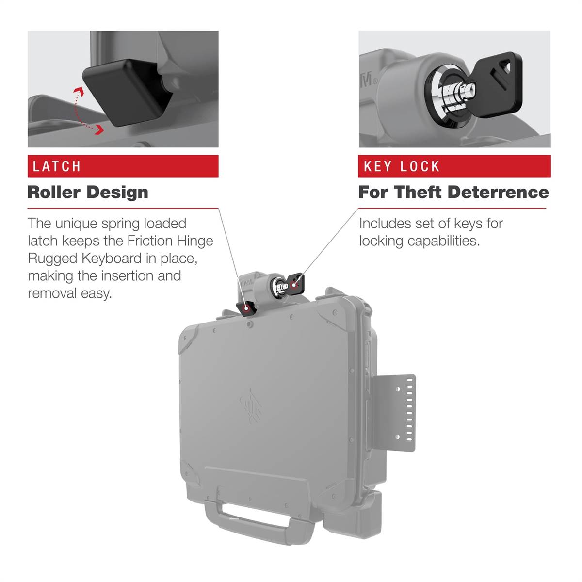 RAM Locking Form-Fit Holder for Zebra ET