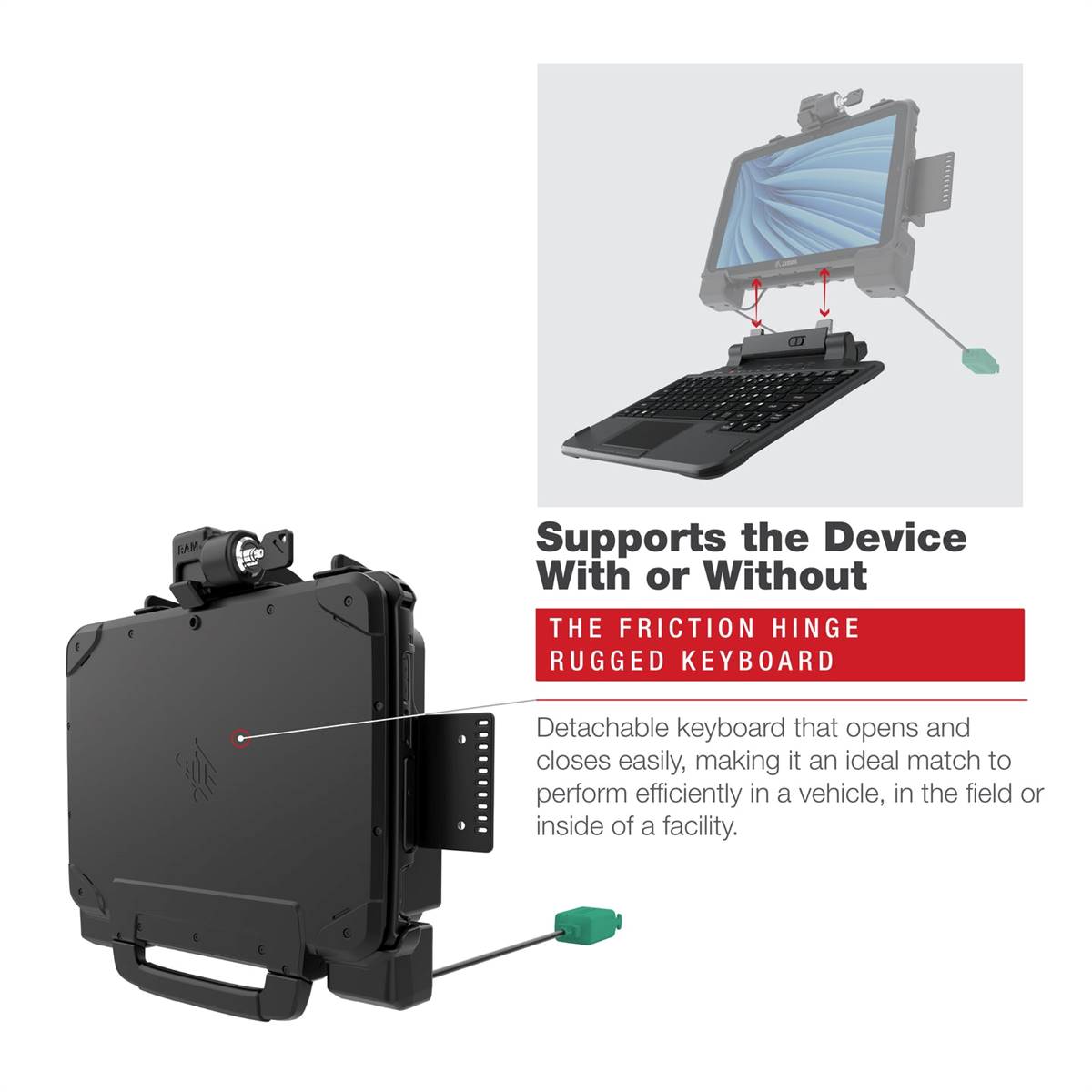 RAM Power + Dual USB Locking Dock for