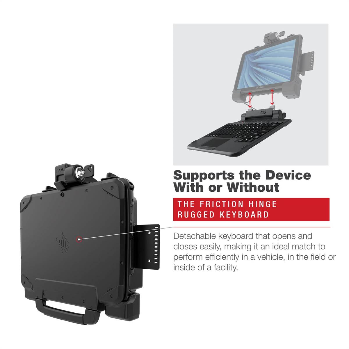 RAM Powered Locking Dock for Zebra ET8x