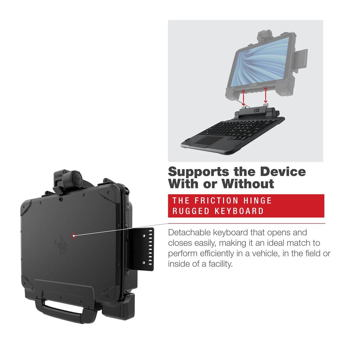 RAM Powered Dock for Zebra ET8x 2-in-1 T