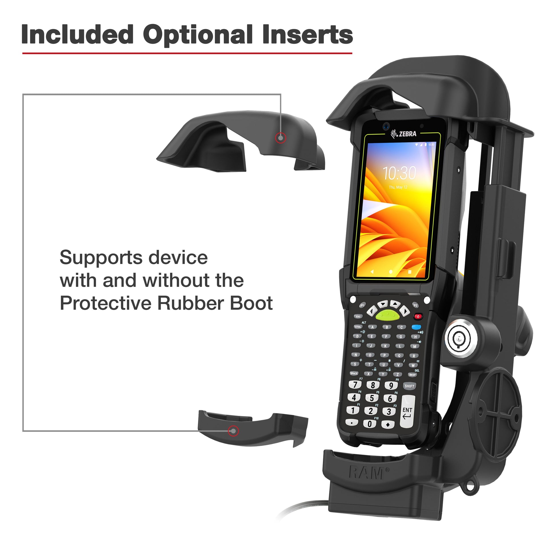 RAM® Locking Powered Dock for Zebra MC9400 & MC9300