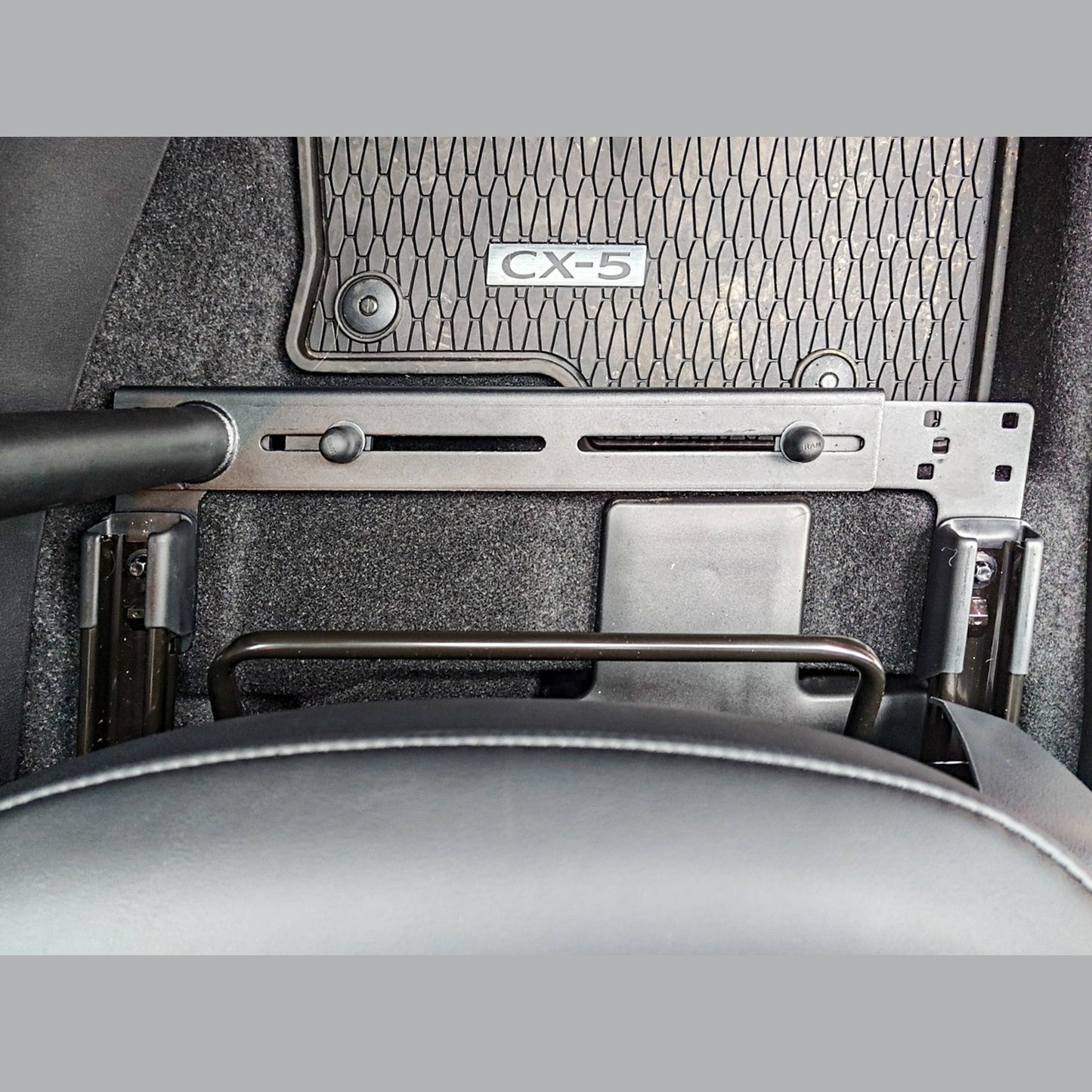 RAM® No-Drill™ Universal Vehicle Floor Mount with Double Ball Mount