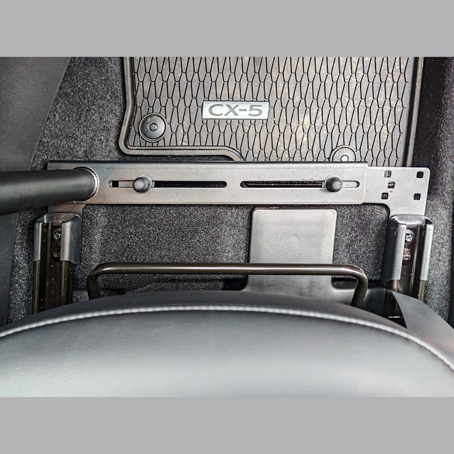 RAM® No-Drill™ Universal Vehicle Floor Mount with Double Ball Mount
