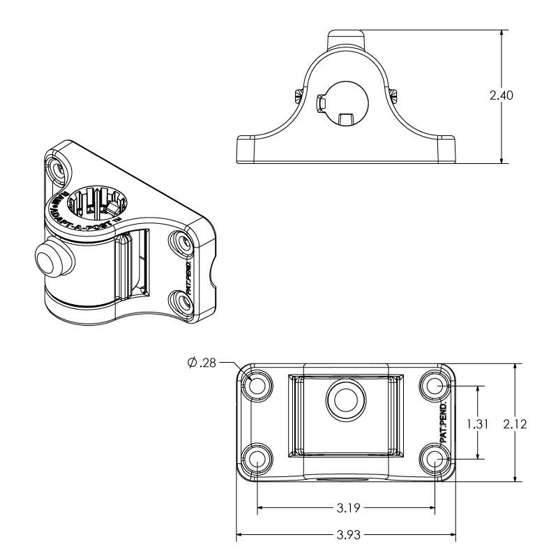 RAP-390-AAPUBU RAM Tube Jr. with RAM Universal Adapt-A-