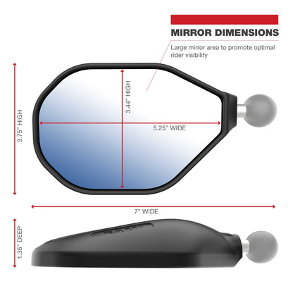 RAM® Tough-Mirror™ Left Mirror without Ball