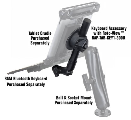 RAP-TAB-KB1-300U_RAM Keyboard Accessory for Tablets wit