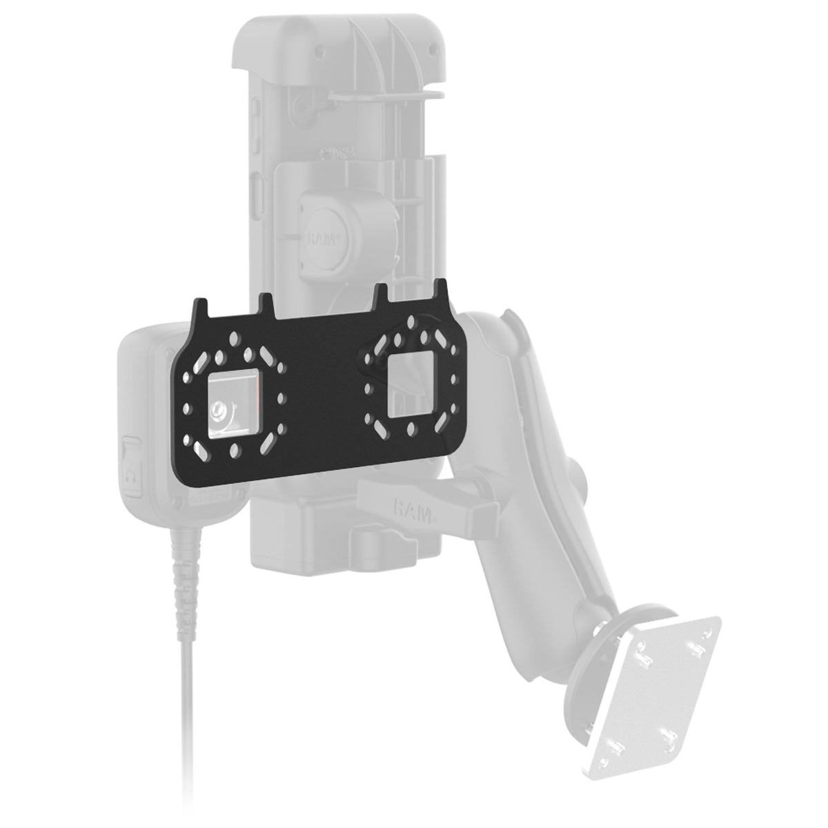 RAM® Short Bracket Adapter for PTT Remote Speaker Microphones