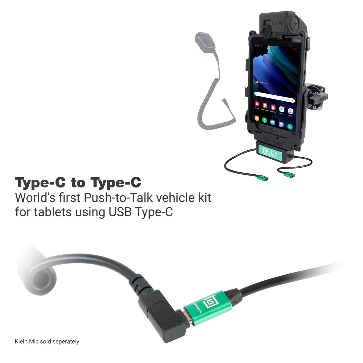 GDS® Uni-Conn™ Vehicle Bundle + Single USB-C for Samsung Tab Active3