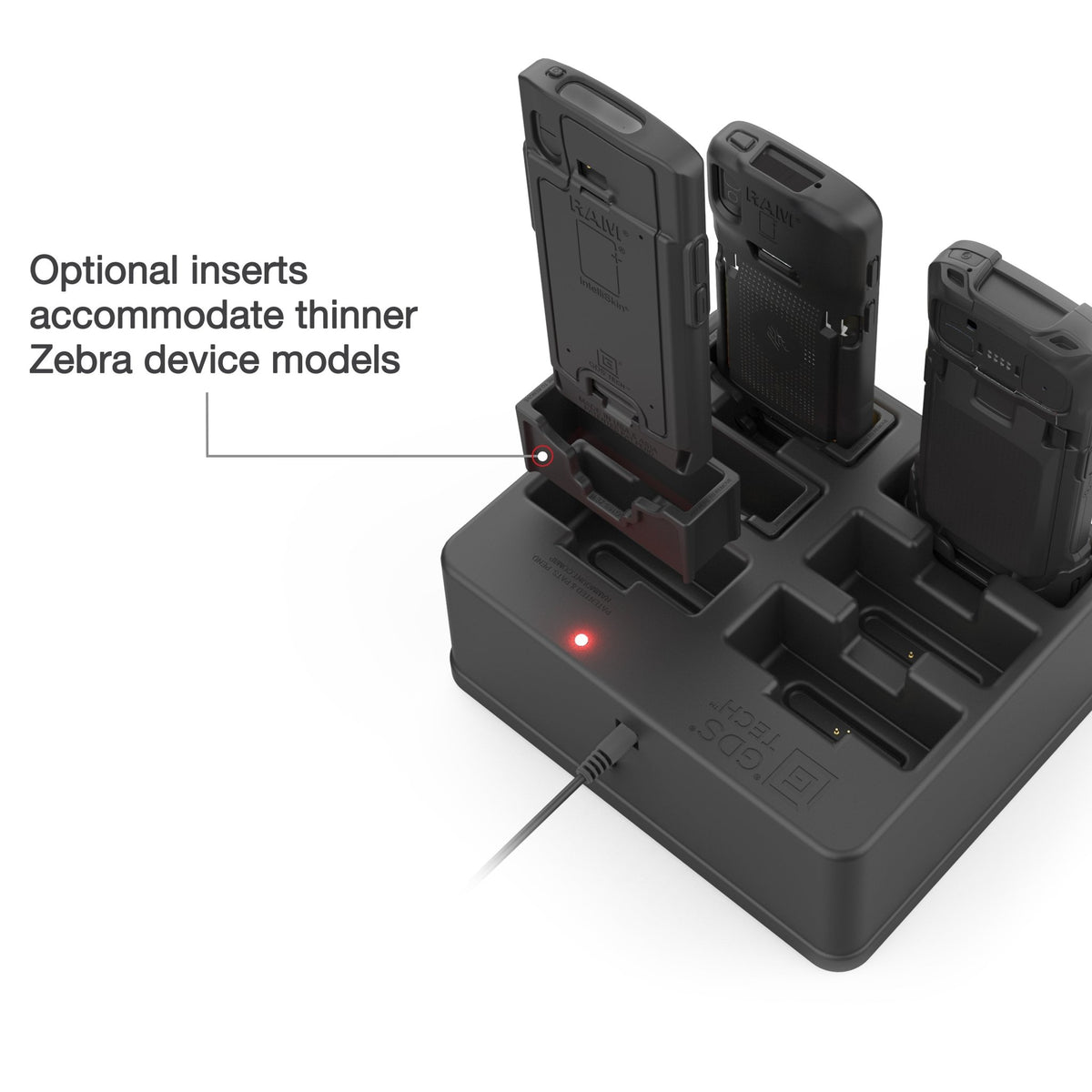 GDS® 6-Port Powered Dock for Handhelds with IntelliSkin®