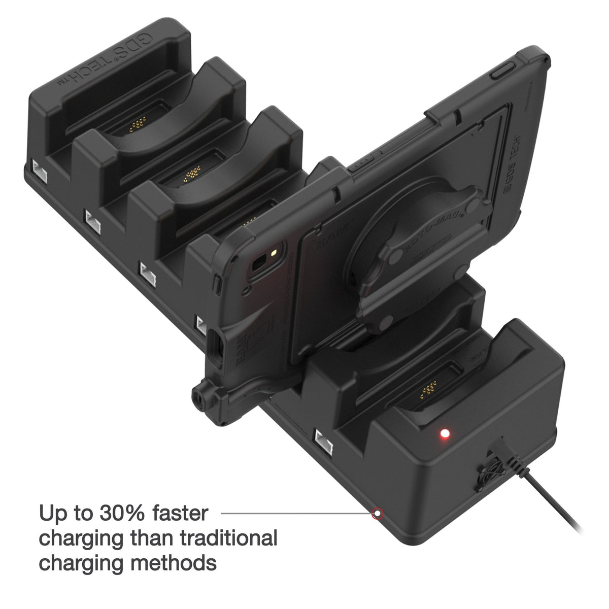 GDS® 6-Port Power + 6-Port RJ45 Dock for Tablets with IntelliSkin®