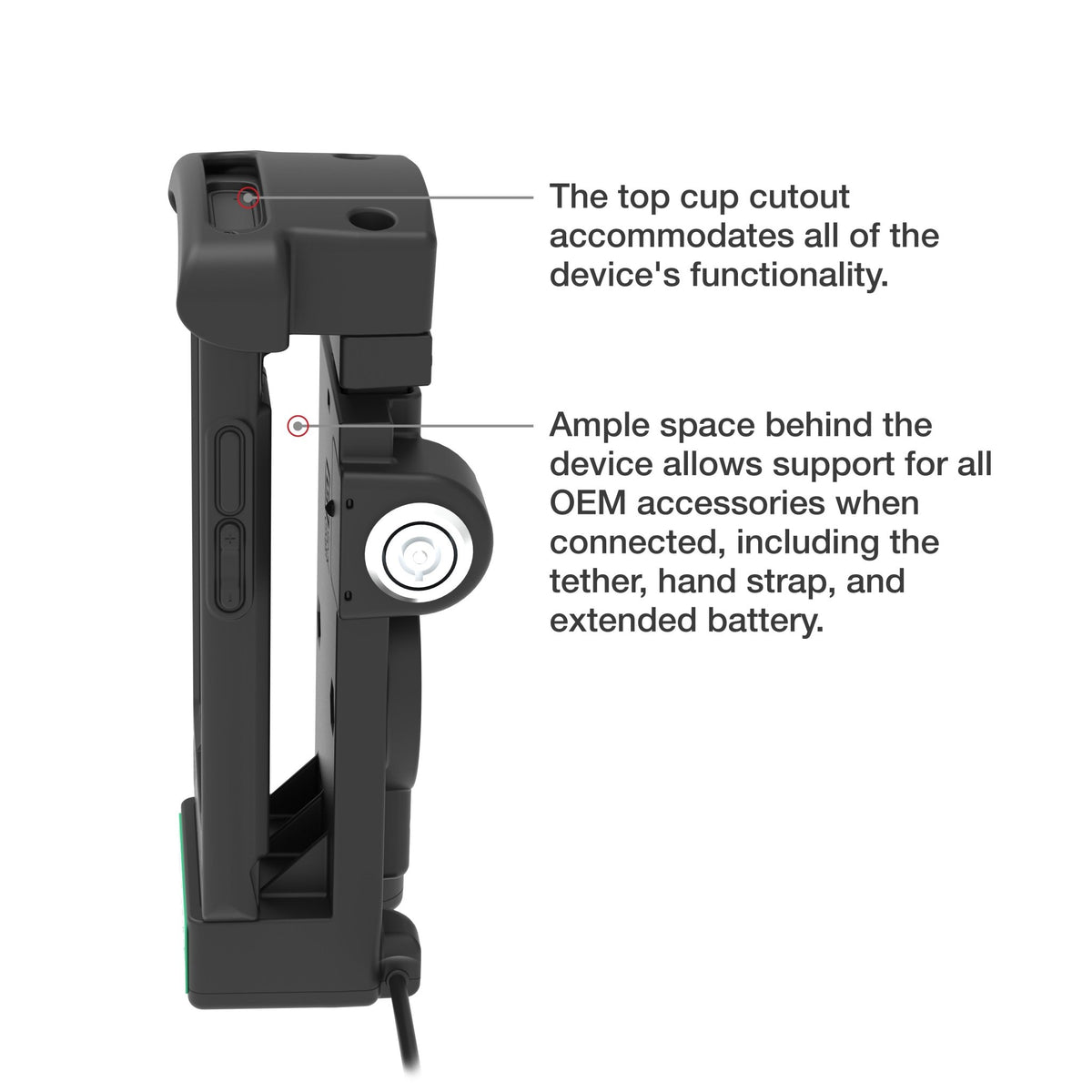 GDS® Locking Powered Dock + USB-A for Zebra EC50/55