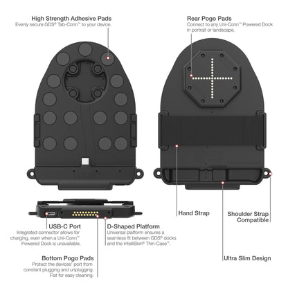 GDS® Tab-Conn™ for Tablets Without Case (D Shape & Rear Pogo Pads)