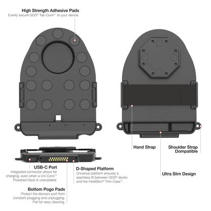 GDS® Tab-Conn™ for Folio Style Cases (D Shape Pogo Pads)