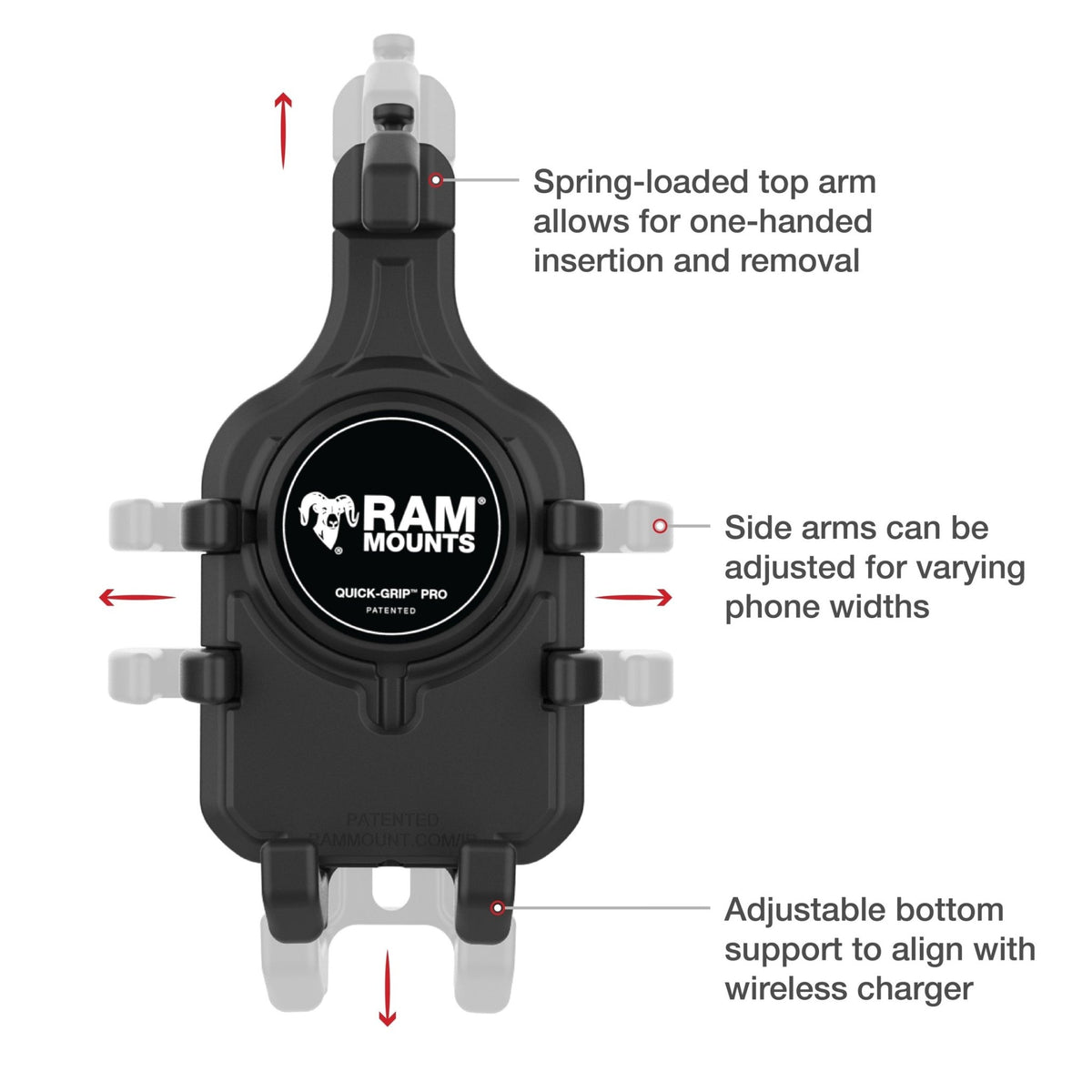 RAM® Quick-Grip™ Pro Phone Holder