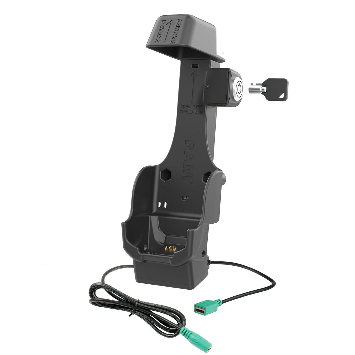 RAM® Locking Powered Dock + Single USB-A for Zebra TC8300