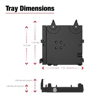 RAM® No-Drill™ Laptop Mount for '05-26 Nissan Frontier + More