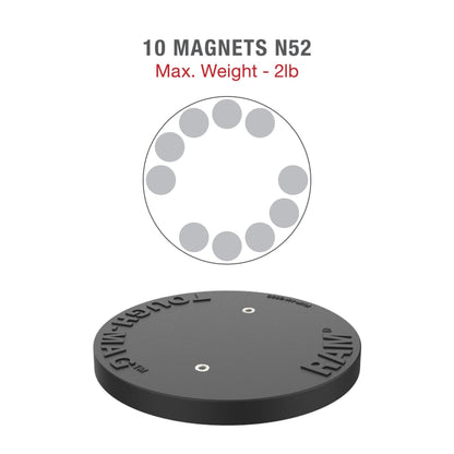 RAM® Dual 90-Degree Pivot Magnetic Mount with Knob
