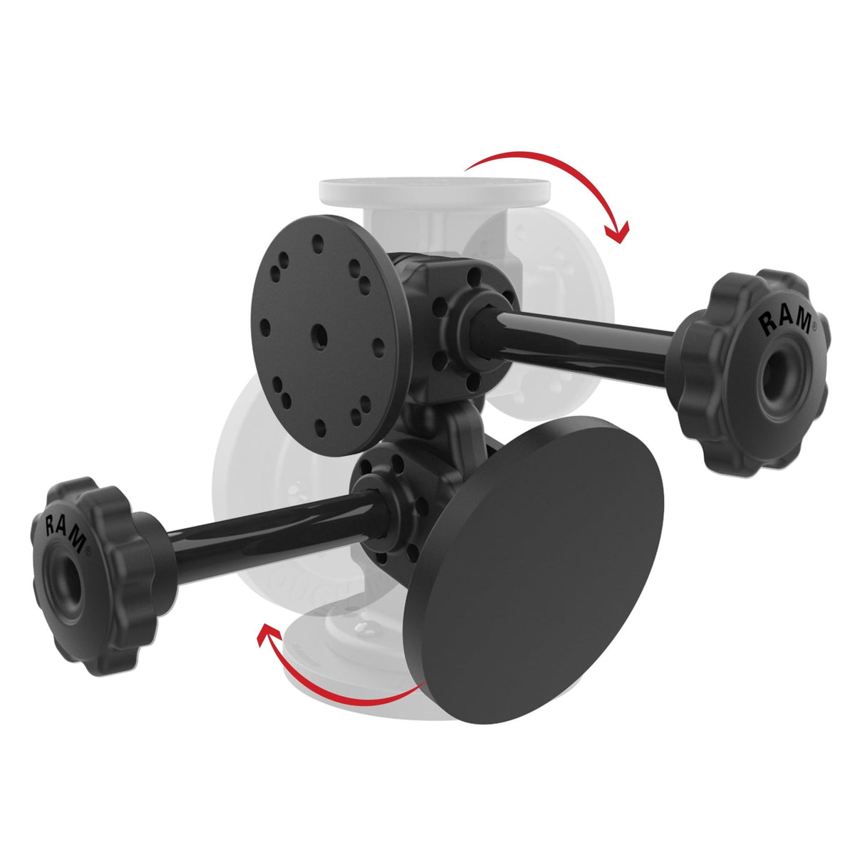 RAM® Dual 90-Degree Pivot Magnetic Mount with Knob