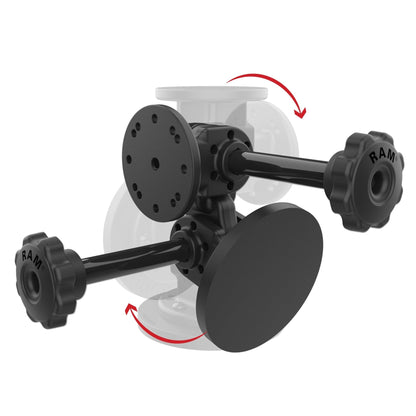 RAM® Dual 90-Degree Pivot Magnetic Mount with Knob
