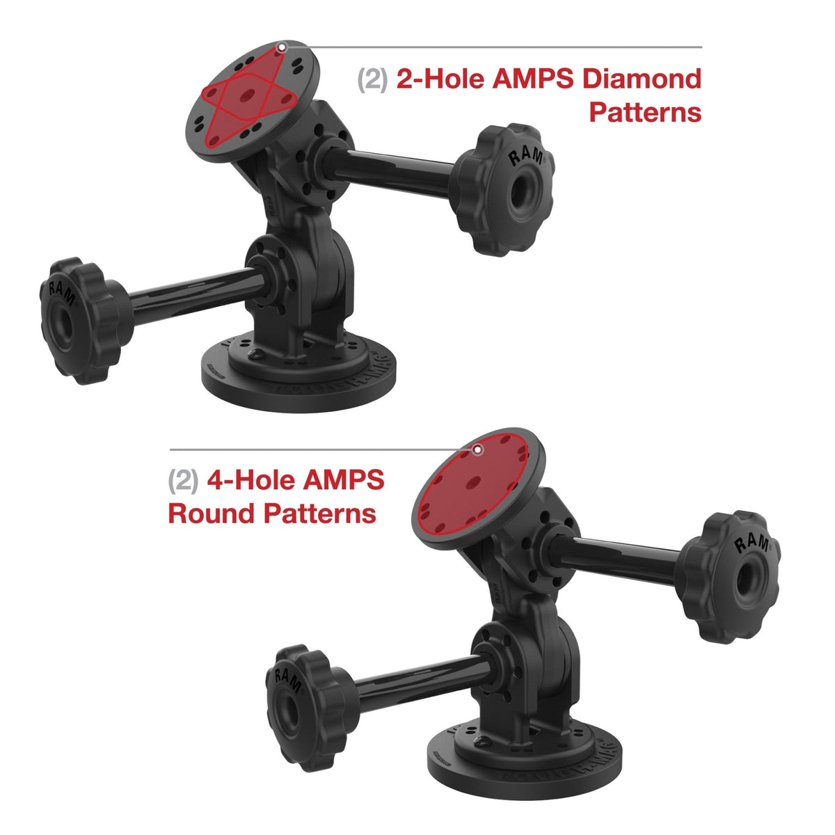 RAM® Dual 90-Degree Pivot Magnetic Mount with Knob
